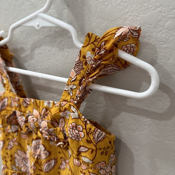 Janie and Jack Golden Floral Paisley Summer Romper - Picture 2 of 10